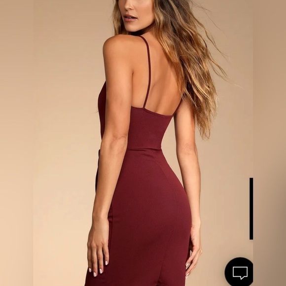 Lulu’s Forever Your Girl burgundy Bodycon minidress, XL, worn once, EUC - Picture 2 of 10